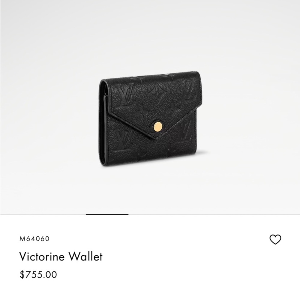 Louis Vuitton Victorine Black Embossed Monogram Wallet - Picture 5 of 16